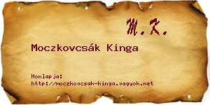 Moczkovcsák Kinga névjegykártya